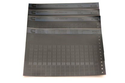 Cummins K007, K144, K146 1997 CIC Industrial OEPL Parts List & ESN Index Lot Of 4 Microfiche NOS