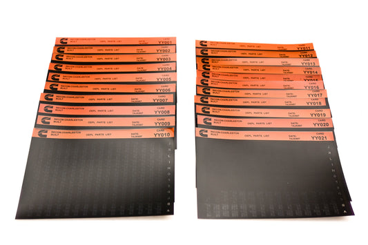 Cummins YY001, YY010, YY021 1997 RECON Charleston OEPL Parts List Lot Of 21 Microfiche NOS