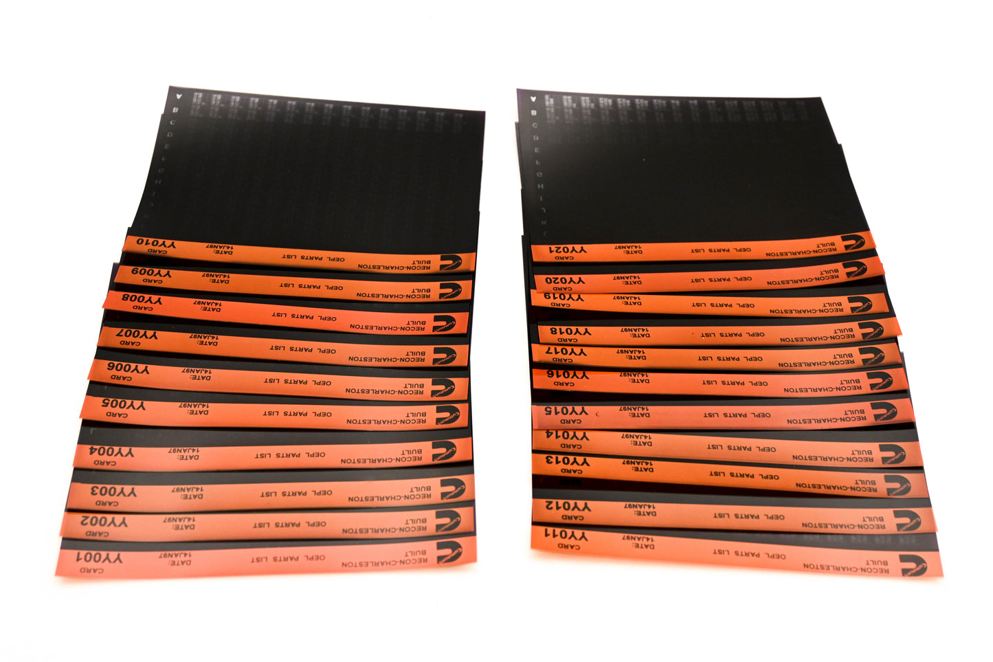 Cummins YY001, YY010, YY021 1997 RECON Charleston OEPL Parts List Lot Of 21 Microfiche NOS