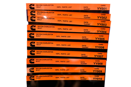 Cummins YY001, YY010, YY021 1997 RECON Charleston OEPL Parts List Lot Of 21 Microfiche NOS