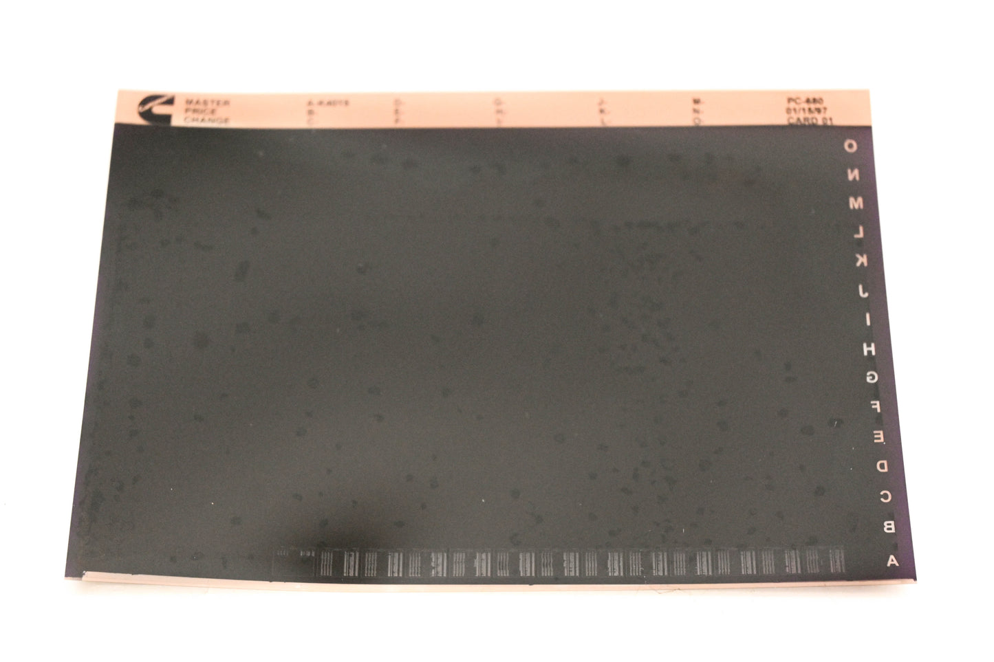 Cummins XM011-168 1997 PC-680 Master Price Change Microfiche NOS
