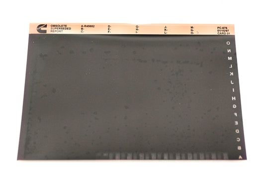 Cummins XM011-169 1997 PC-676 Obsolete Superseded Report Microfiche NOS