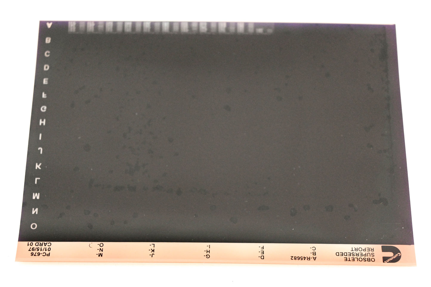 Cummins XM011-169 1997 PC-676 Obsolete Superseded Report Microfiche NOS