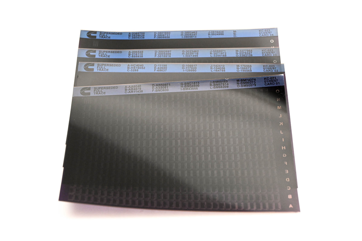 Cummins XM011-171 1997 KC-023 Superseded Full Trace Lot Of 4 Microfiche NOS