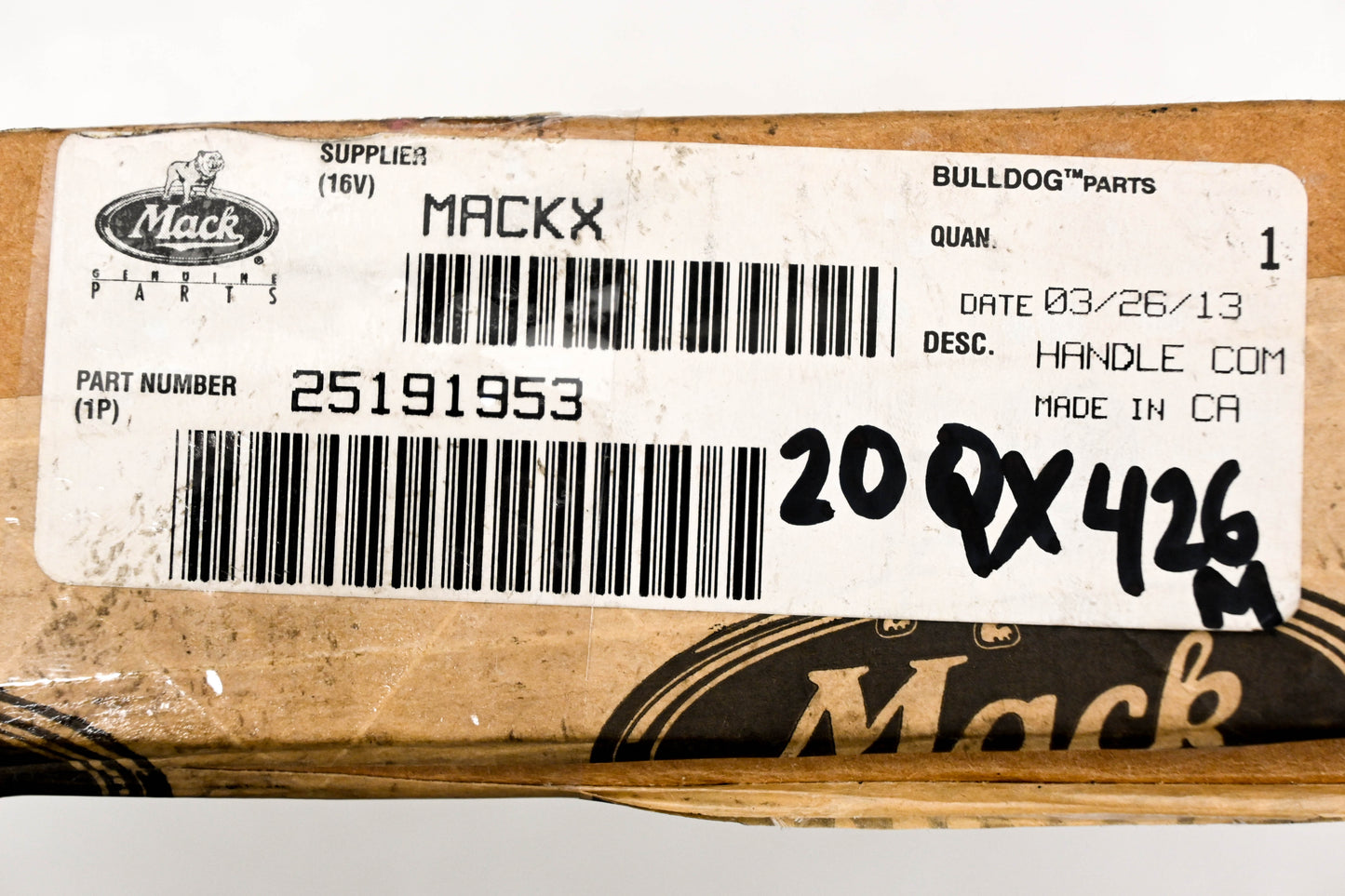 Mack 25191953, 20QX426M Door Handle Assembly NOS