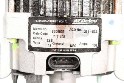 ACDelco 19116395, 321-822 Remanufactured Model# 8700056 12v Generator