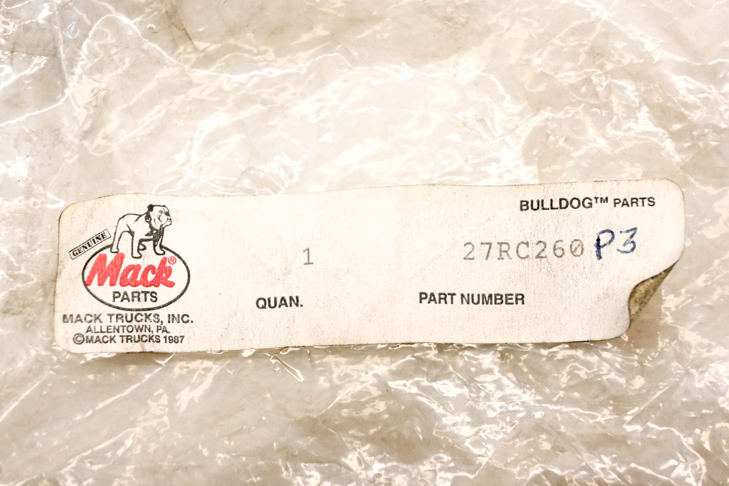 Mack 27RC260P3 Accelerator Retrieving Cable NOS