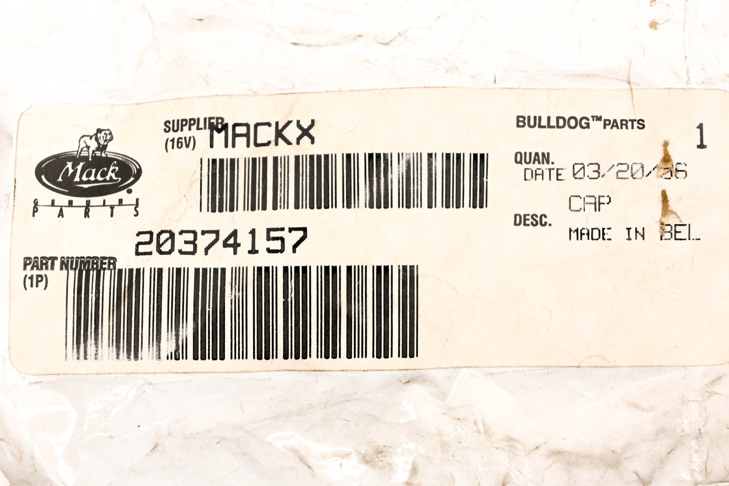 Mack 20374157 Cap NOS