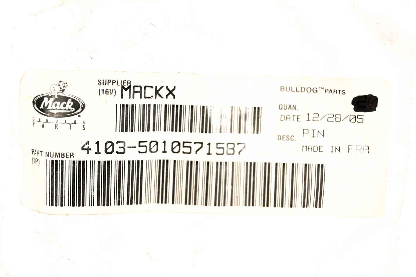 Mack 4103-5010571587 Pin NOS