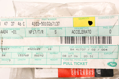 Mack 4103-5010267137, 5010267137 Renault Accelerator Lever Bracket NOS