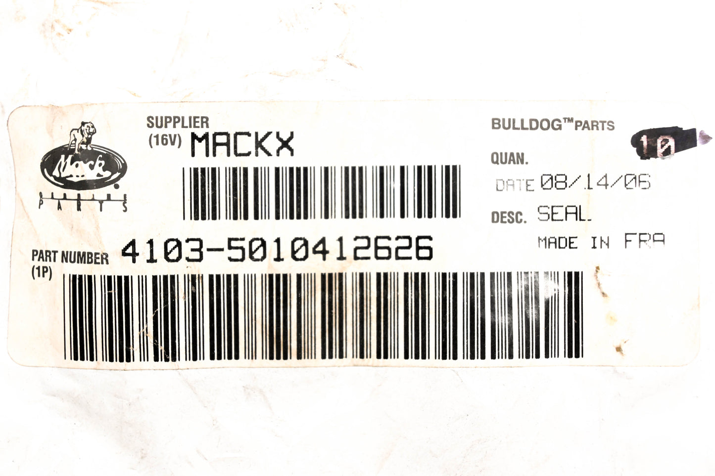 Mack 4103-5010412626 Seal NOS