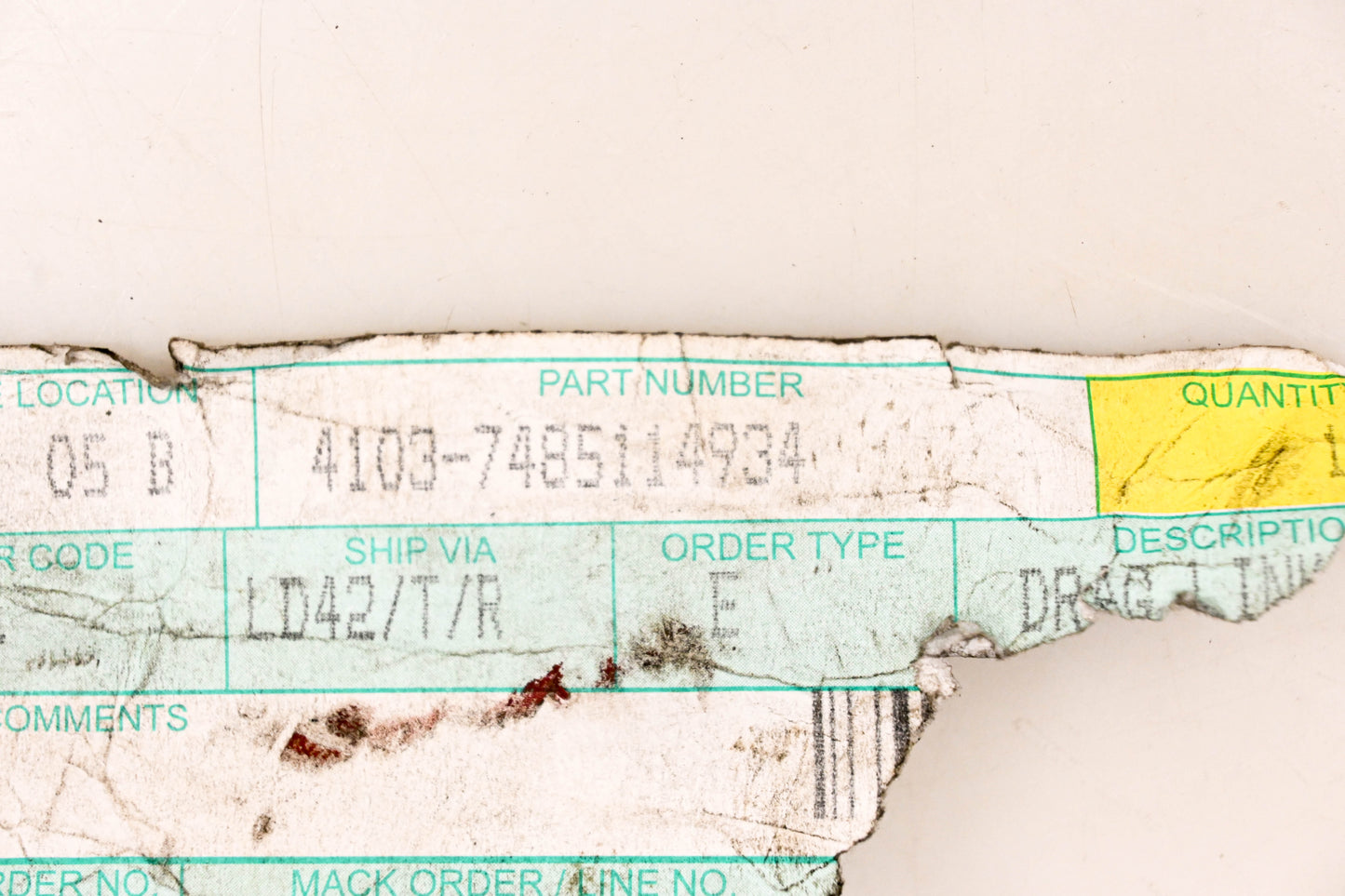 Mack 4103-7485114934, 7485114934 Renault Drag Link Assembly NOS