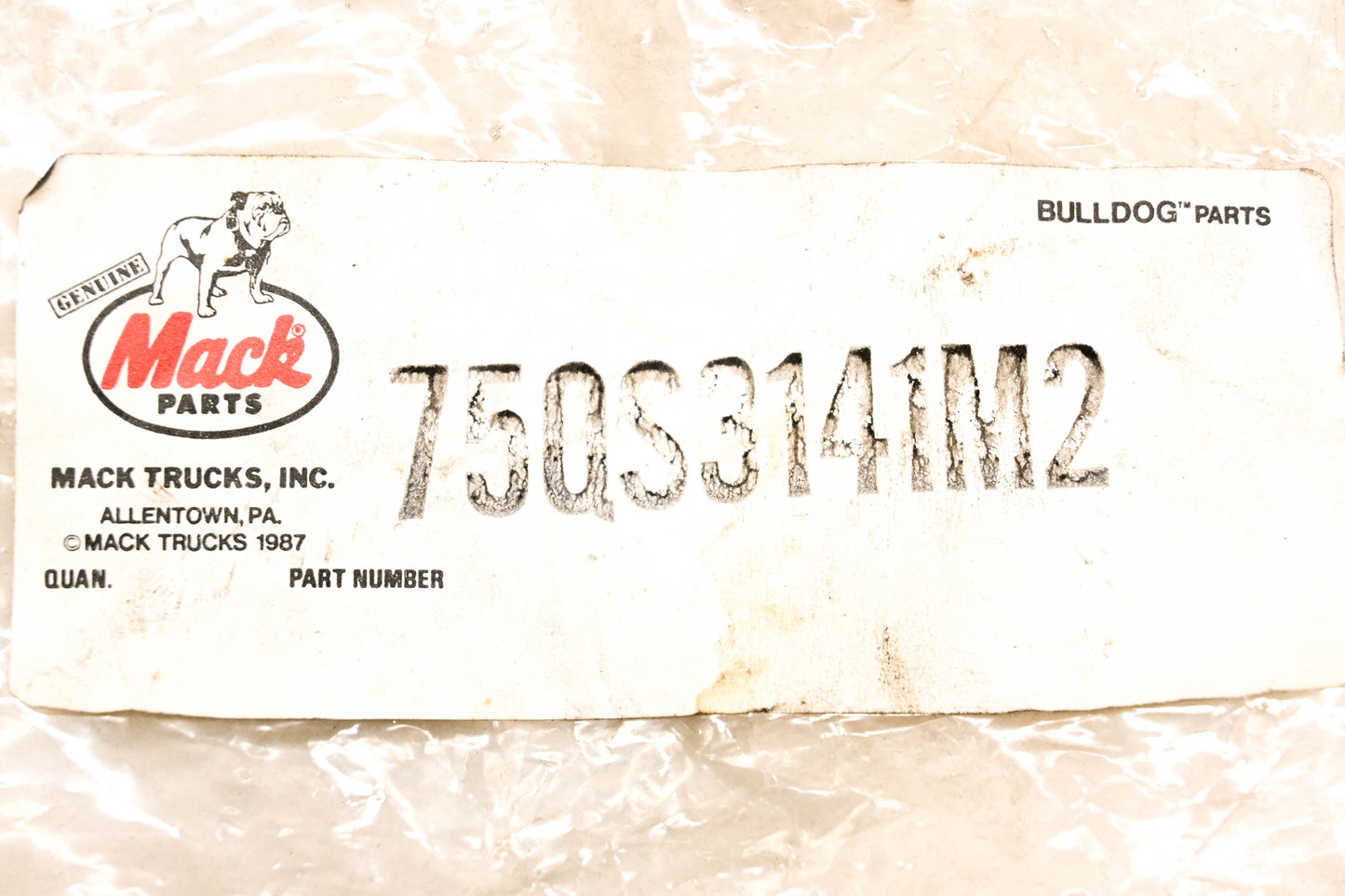 Mack 75QS3141M2 Side Mirror Bracket Bar NOS