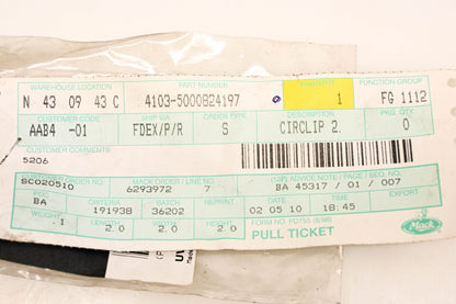 Mack 4103-5000824197, 5000824197 Renault Circlip NOS