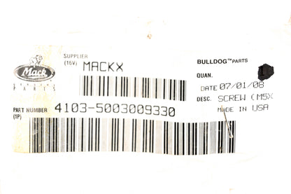 Mack 4103-5003009330, 5003009330 Screw NOS