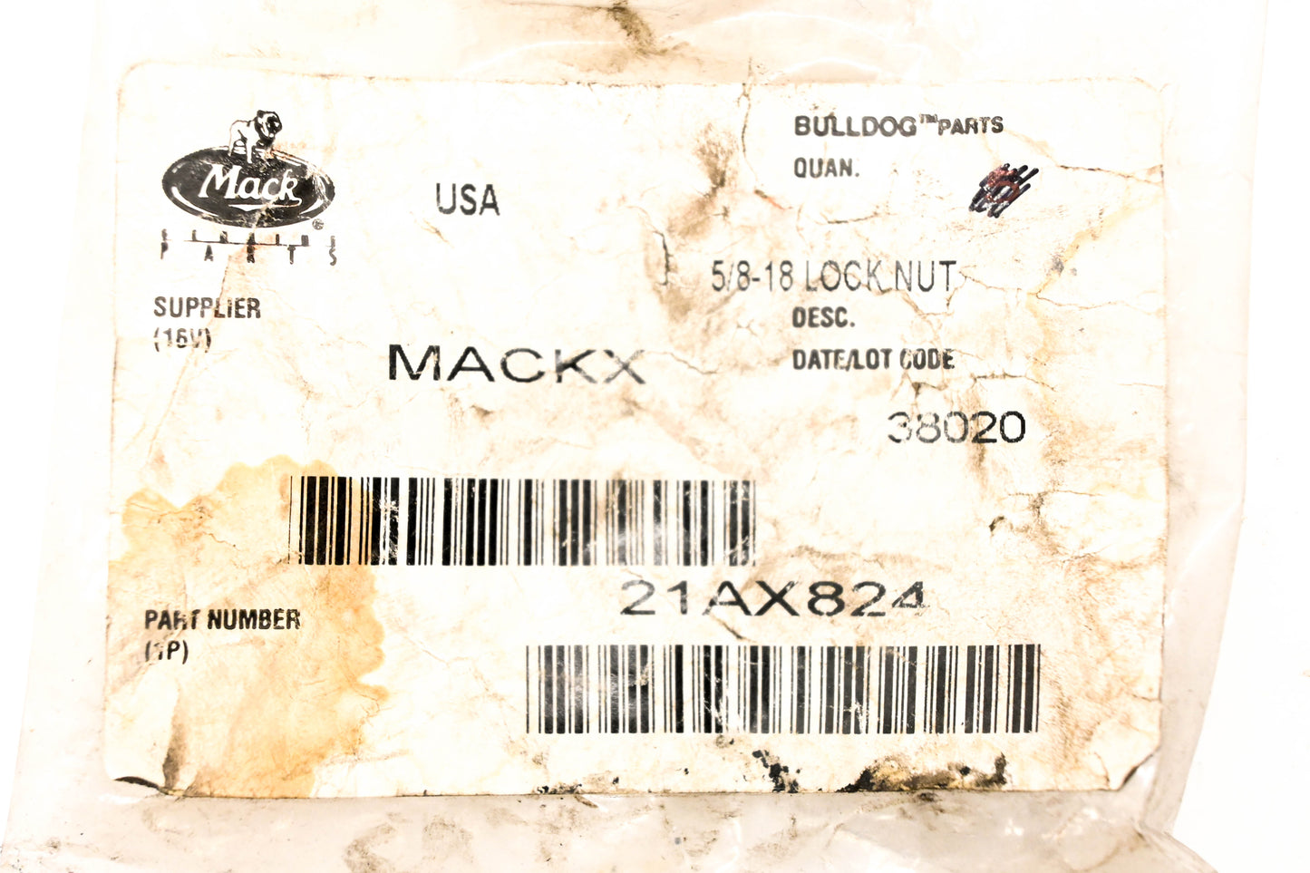 Mack 21AX824 Lock Nut NOS