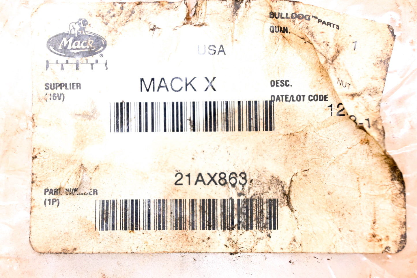 Mack 21AX863 Spindle Nut NOS