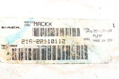 Mack 216-22110112 Windshield Washer Pump NOS
