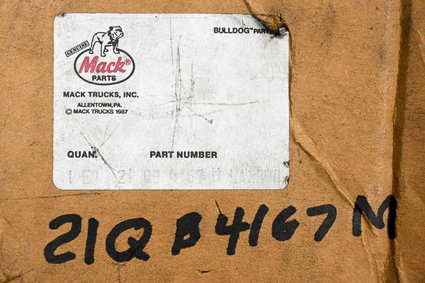Mack 21QB4167M, 25074119, 4103-5000448514 Throttle Lock Cable NOS