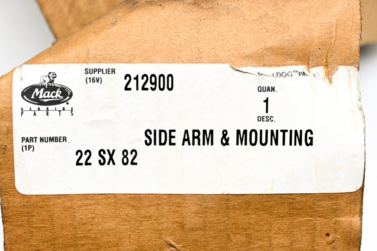 Mack 22SX82, 212900 Side Arm & Mounting NOS
