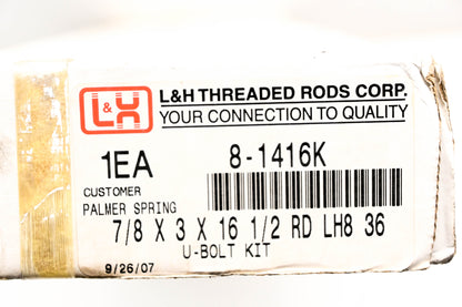 L&H 8-1416K U Bolt Kit NOS