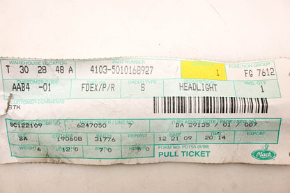 Mack 4103-5010168927, 5010168927 Renault Headlamp Housing NOS