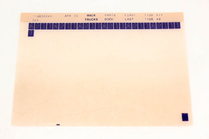 Mack 11GB00040 11GB100Y - 11GB49 Parts Microfiche NOS
