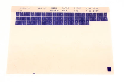 Mack 11GB00200 11GB208Y - 11GB298Y Parts Microfiche NOS