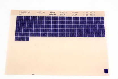 Mack 11GB00700 11GB701Y - 11GB798Y {Parts Microfiche NOS