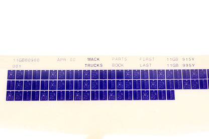 Mack 11GB00900 11GB915Y - 11GB995Y Parts Microfiche NOS