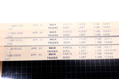 Mack 11GB01000 11GB1000Y - 11GB1903 Parts Microfiche Lot of 5 NOS