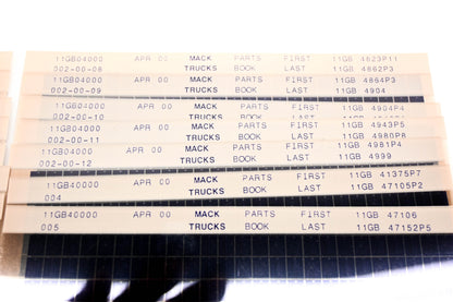 Mack 11GB04000 11GB4166 - 11GB4999 Parts Microfiche Lot of 15 NOS