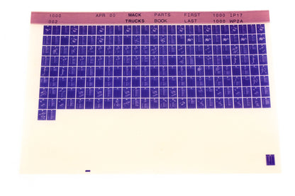 Mack 1000-002 1000IP17 - 1000WP2A Parts Microfiche NOS