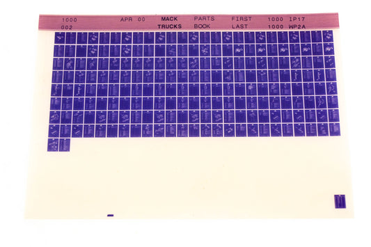 Mack 1000-002 1000IP17 - 1000WP2A Parts Microfiche NOS