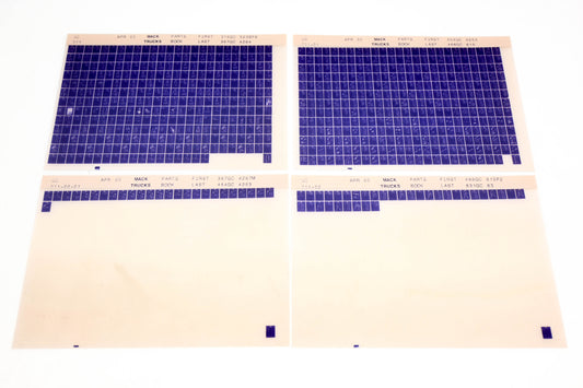 Mack GC011 316GC523BP8 - 631GC63 Parts Microfiche Lot of 4 NOS
