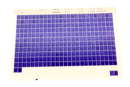 Mack GB013 756GB62P5 - 808GB83027P3 Parts Microfiche NOS