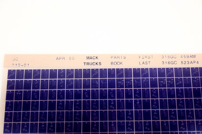 Mack GC010-01 315GC459AM - 316GC523AP4 Parts Microfiche NOS