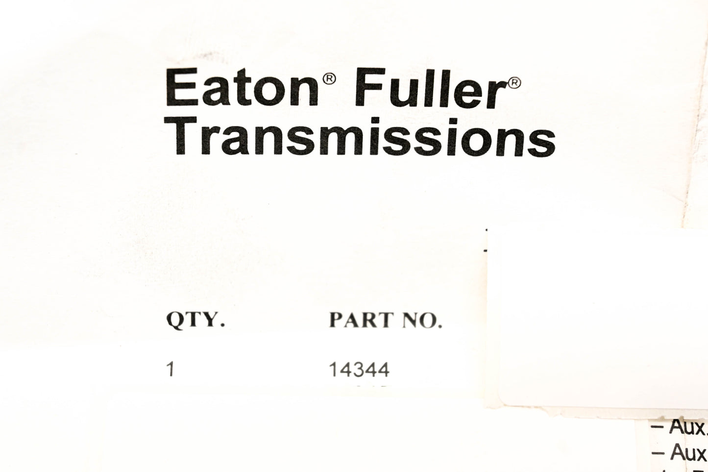 Eaton Fuller 14344 O-Ring 2.835OD NOS