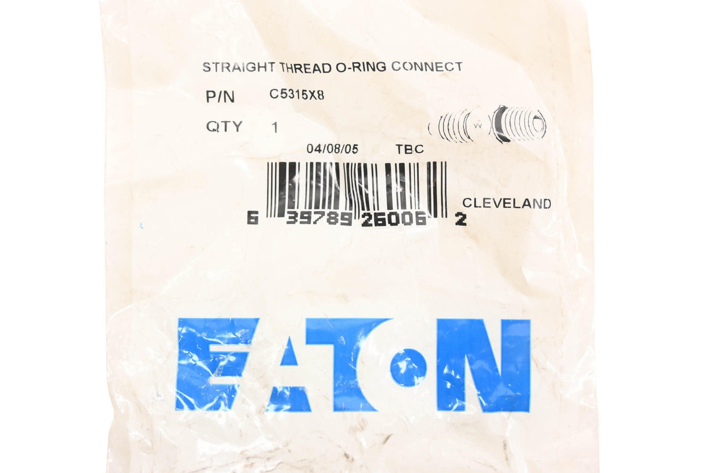 Eaton Fuller C5315X8 Straight Thread O-Ring Fitting NOS