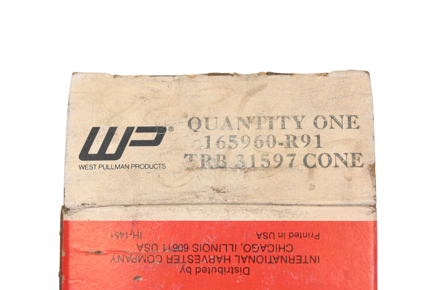 West Pullman 165960-R91, 31597 Timken Bearing Cone NOS