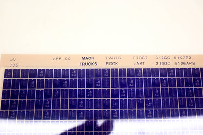 Mack GC005 313GC5107P2 - 313GC5126AP8 Parts Microfiche NOS