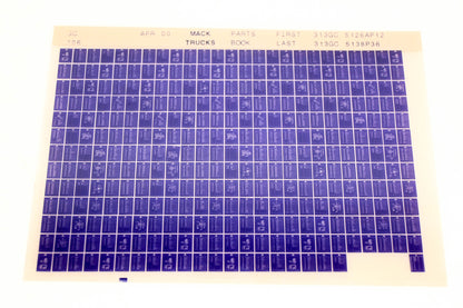 Mack GC006 313GC5126AP12 - 313GC5138P36 Parts Microfiche NOS