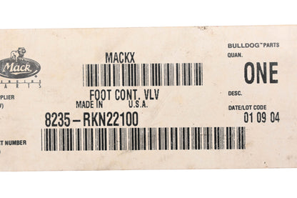 Mack 8235-RKN22100, RKN22100 Meritor Wabco Protection Valve NOS