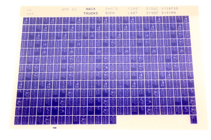 Mack GC007 313GC5138P38 - 313GC5151P6 Parts Microfiche NOS