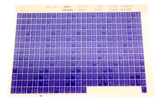 Mack GC007 313GC5138P38 - 313GC5151P6 Parts Microfiche NOS