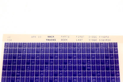 Mack GC008 313GC5152P2 - 313GC5161P26 Parts Microfiche NOS