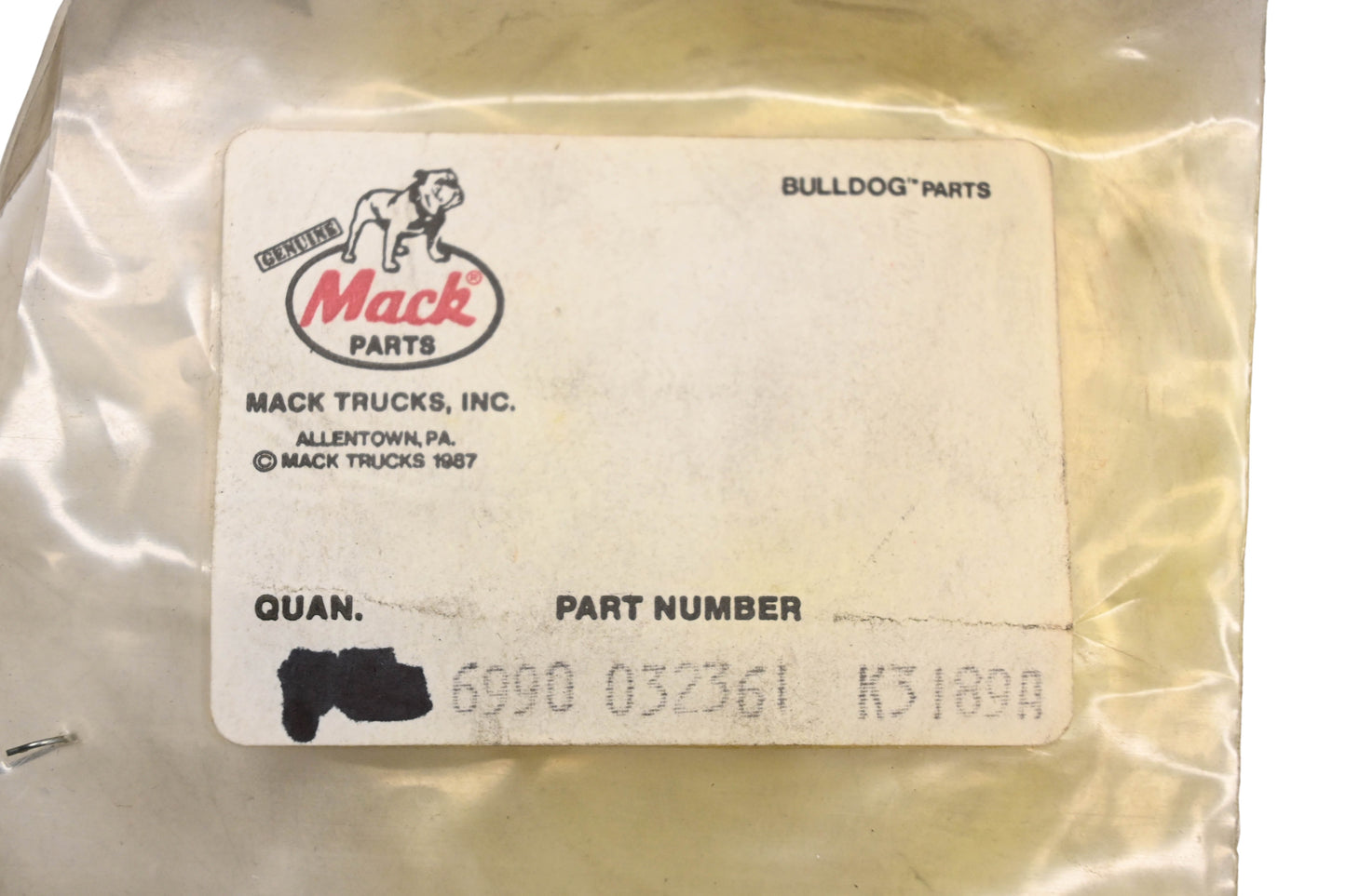 Mack 6990-032361, 6990032361 O-Ring NOS