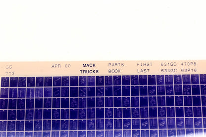 Mack GC013 631GC470P8 - 634GC63P16 Parts Microfiche NOS