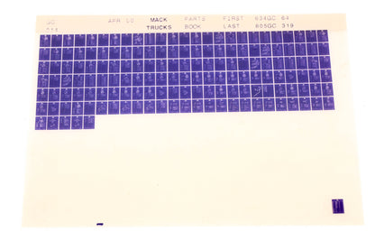 Mack GC014 634GC64 - 805GC319 parts Microfiche NOS