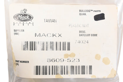 Mack 8609-523, 8609523 Plastic Cap Nut NOS